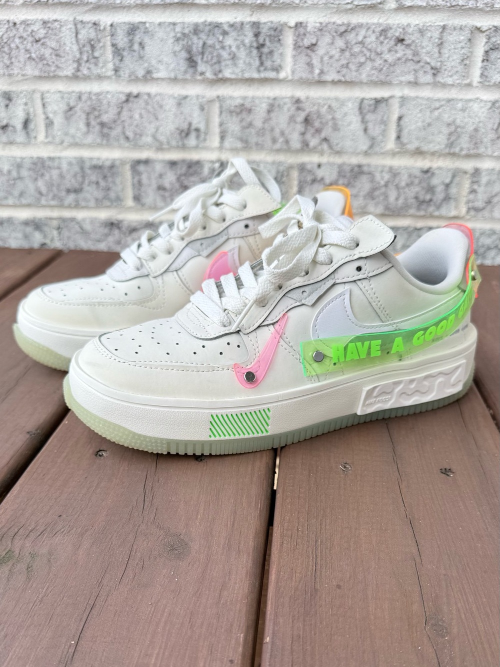 Nike Air Force 1 Low "Have A Good Game" White Neon Limited Edition Sneakers